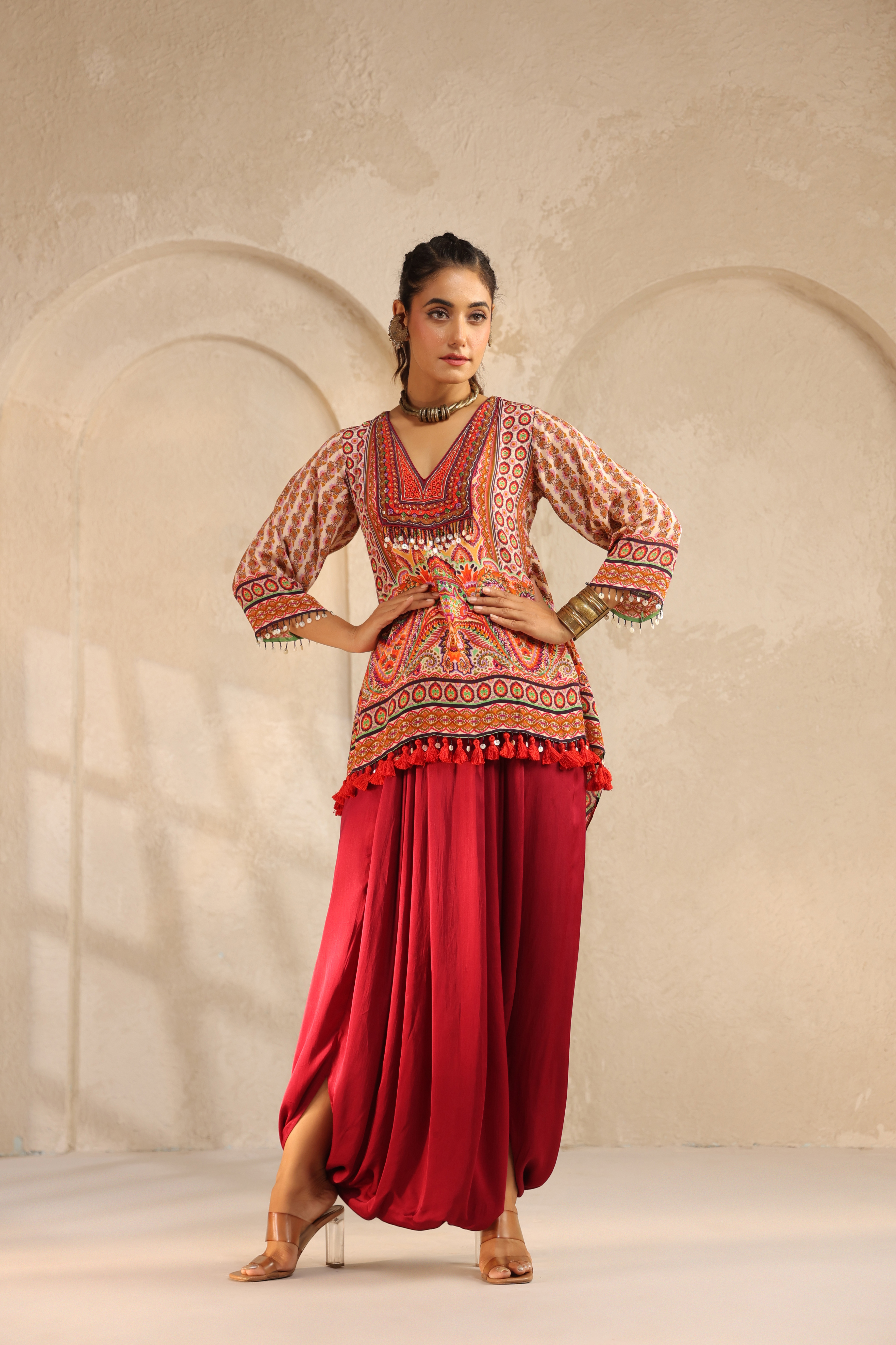 WOMEN ETHNIC KURTI SET (2 PCS)